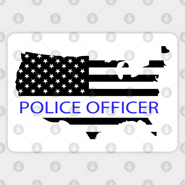 Police Officer Flag Magnet by B3pOh